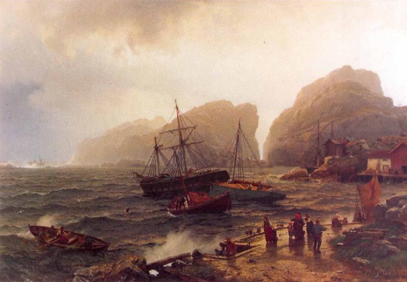 Hans Gude Ved Norskekysten Spain oil painting art